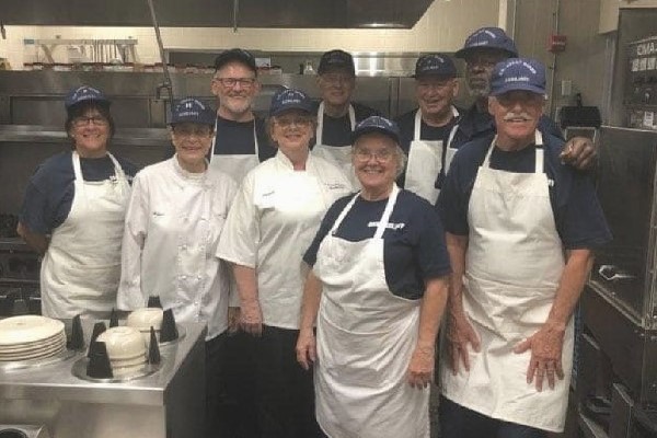 aux culinary members in kitchen