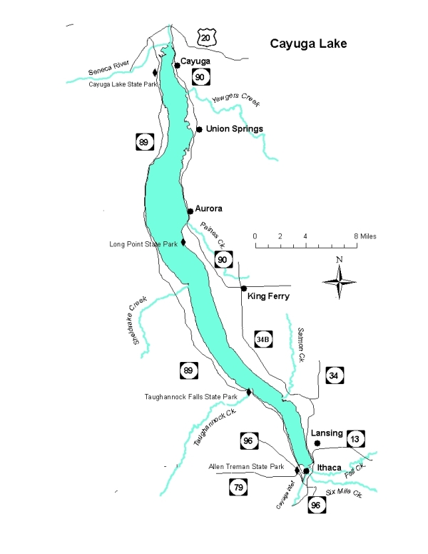 Cayuga Lake Map